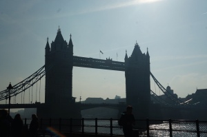 This bridge is often called London Bridge, but it is actually Tower Bridge.  London Bridge is kind of boring to look, because it looks like a regular bridge.  Do you know the song about London Bridge? 
