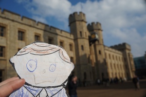 The building that houses the Crown Jewels is behind me.  Isn't it huge?  