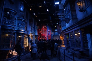 This is the Diagon Alley set.  This is where Harry buys his school supplies and his pet owl is given to him as a present.